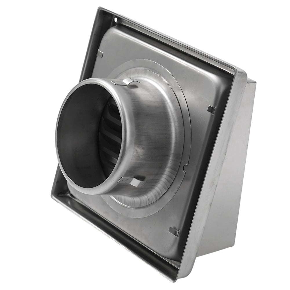 4'' 100Mm Wall Air Vent Outlet Stainless Steel Metal Cover Exhaust Grille External Extractor Wall Vent