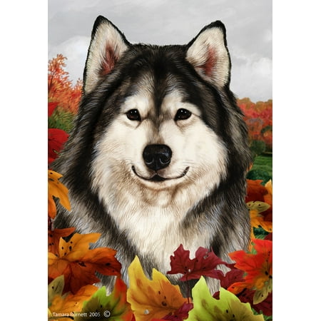 Alaskan Malamute - Best of Breed Fall Leaves Garden