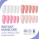thumbnail image 3 of Pieza de manicura de uñas con pegatina completa para usar uña postiza de ballet larga, parche de color sólido, uña en T, 3 of 5