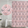 thumbnail image 5 of Vintage Flower Pattern Shower Curtain, Waterproof Shower Curtains for Bathroom, Spring Floral Leaves Plants Pink Washable Fabric Bathtub Curtain Set Bath Decor with 12 Hooks Stall 36"x72", 5 of 8