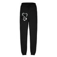 thumbnail image 3 of IROINNID Savings Sweatpants for Women Casual Jogger Loose Fit Fall Winter Fitness Sport Printing Elastic Waist Long Sweatpants,Black, 3 of 6