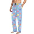 thumbnail image 2 of FORMRS Mens Pajama Pants with Pockets Cotton Sleepwear Lounge Bottoms Sizes S-2XL, Cartoon Cat Pattern, 2 of 7
