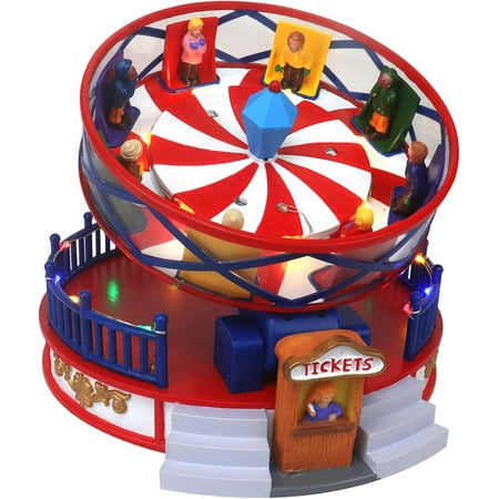 Christmas Village Tabletop Carnival Round Up - Pre-lit Winter Snow Village - Perfect Addition to Your Christmas Indoor Home Decorations Great Centerpiece for Your Collection - A Thoughtful Gift