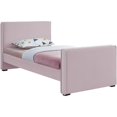 thumbnail image 1 of Meridian Furniture Dillard Pink Velvet Twin Bed, 1 of 6