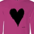 thumbnail image 4 of Inktastic Stitched Black Heart Long Sleeve T-Shirt, 4 of 5