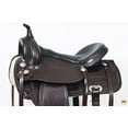 thumbnail image 4 of 18 In HILASON Western Horse Saddle American Leather Flex Tree Trail & Pleasure Dark Brown, 4 of 8