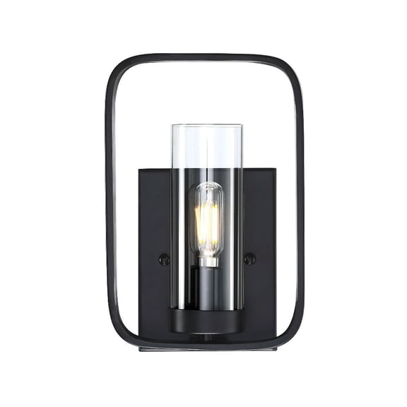 Forte Lighting 5197-01-04 Kineo 6" Wide Wall Sconce - Black