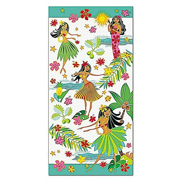 Hawaiian Island Heritage Cotton Beach Towel Island Hula Honeys