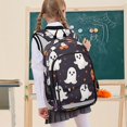 thumbnail image 7 of FORMRS Unisex School Backpack 17" Student Travel Bag with Laptop Compartment, White Halloween Ghosts, 7 of 7
