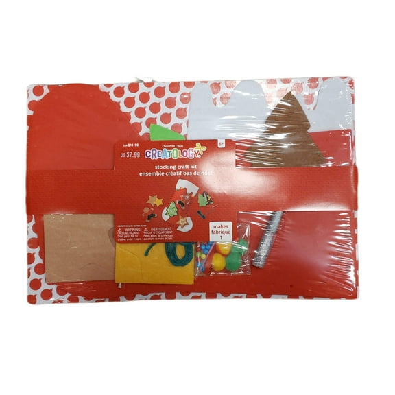 Creatology Christmas Stocking Craft Kit Red with Gingerbread