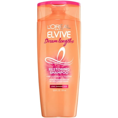 L'Oreal Paris Elvive Dream Lengths Restoring Shampoo for Long, Damaged Hair, 12.6 fl. oz.