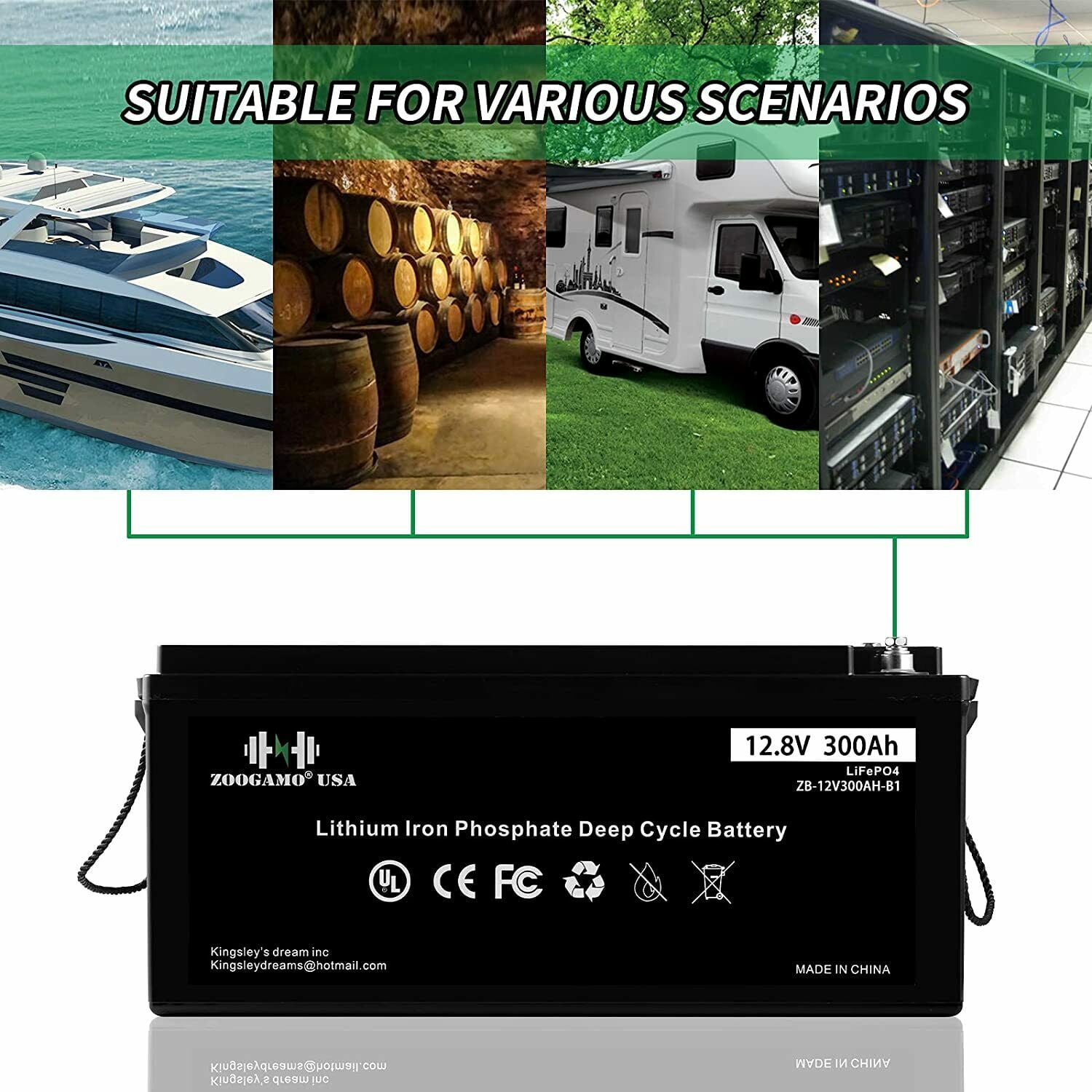 Zoogamo Lithium Ion 12 Volt Vehicle Battery, 850 CCA for RV, Marine