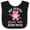 Black and White, variant on Inktastic My Auntie Loves Me Girls Bear Girls Baby Bib