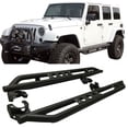 thumbnail image 3 of Ikon Motorsports Compatible with 07-18 Jeep Wrangler Black Side Steps Nerf Bars Running Board - 2PC, 3 of 7