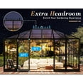 thumbnail image 3 of Jocisland 14x9.5x9 FT Pavilion Styled Greenhouse with Clear Panels Double Swing Doors, 6 FT Wall Height Hybrid Polycarbonate Greenhouse, Green Houses for Outdoors, Sunroom Black, 3 of 8