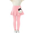 thumbnail image 5 of EnJoCho Girls 2 In 1 Skirted Leggings High Waist Color Stretchy Pants Cute Skirt Overlay Bottoms Designed For Daily Casual Wear Stage Performance Kids Dressy Outfit, 5 of 5