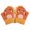 Orange, variant on Winter Hanging Neck Plush Children Knitted Mittens Cute Kids Gloves Thick Warm PINK