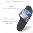 thumbnail image 3 of GZHJMY Stylish Slides for Women Men, Large American Flag and New York Skyline Soft Flexible Slip-on Sandals Slippers, 3 of 7