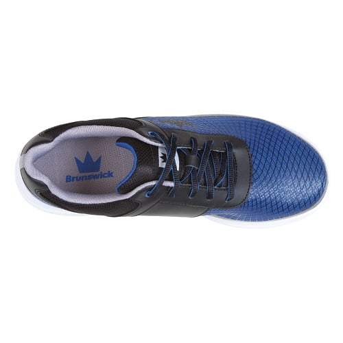 Brunswick Mens Frenzy Royal/Black Bowling Shoes FREE