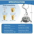 thumbnail image 2 of Accreate 24" Pressure Washer Surface Cleaner with 4 Wheels - Stainless Steel Dual Handle Surface Cleaner 4900 Max PSI, 3/8" Connector & 1/4" Adapter Power Washer Floor Attachment, 2 of 8
