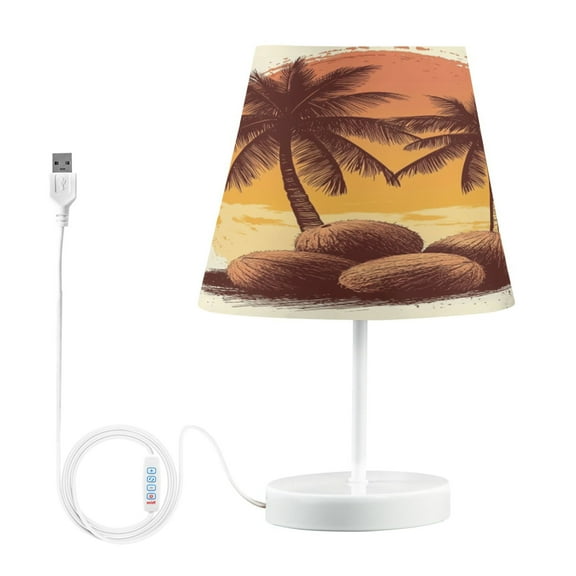 BZSMCE Table Lamp Creative Vintage Sunset Simple Pattern Night Light