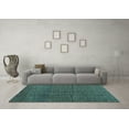 thumbnail image 3 of Ahgly Company Indoor Round Abstract Light Blue Modern Area Rugs, 5' Round, 3 of 4