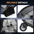 thumbnail image 5 of ZIVACATE 30 Inch Industrial Drum Fan High Velocity, 13520 CFM Heavy Duty Floor Fan, 2-Speed Metal Fan for Garage, Workshop, Warehouse, Gym, 5 of 7