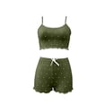thumbnail image 6 of GUACER Womens Polka Dot Pajama Sets with Scallop Trim Trendy Adjustable Camisole & Shorts Sleepwear, 6 of 7
