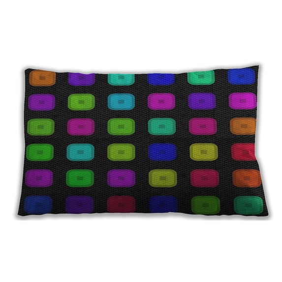 Ahgly Company Outdoor Rectangular Patterned Lumbar Throw Pillow, 13 inch by 19 inch