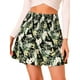 thumbnail image 1 of INSPIRE CHIC Minifalda Con Estampado Floral Tropical Y Cintura Fruncida Para Mujer Verde XS, 1 of 5