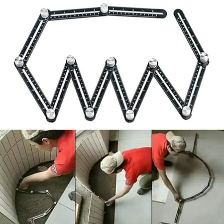 

Universal Multi Angle Measuring Ruler 12 Section Ceramic Tile Opening Locator Aluminum Alloy