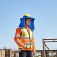 thumbnail image 7 of Slccxzc Hard Hat Sun Shade Full Brim Mesh Neck Sun Shield with Reflective Strips for Construction (Hard Hat Not Included), 7 of 7