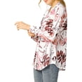 thumbnail image 4 of Blusa Floral de Manga Larga con Botones y Cuello en V para Mujer Estilo Chic 3XL Blanca, 4 of 7