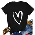 thumbnail image 4 of ASFGIMUJ Womens Valentine Day Love Print Tee Short Sleeve Tops Blouse T Shirt, 4 of 7