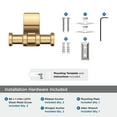 thumbnail image 6 of Amerock Davenport Champagne Bronze Double Prong Robe Hook, 6 of 9