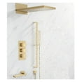 thumbnail image 3 of Thermostatic Bathroom Shower Faucet In Wall Gold Bath and Shower Faucet Set Black Thermostatic Mixer Bath and Rainfall Shower, 3 of 7