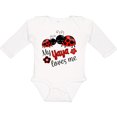 thumbnail image 3 of Inktastic My Yaya Loves Me with Cute Ladybugs Boys or Girls Long Sleeve Baby Bodysuit, 3 of 5