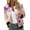 Pink1, variant on Casual Jackets Womens Zip Up Jacket Floral Graphic Coat Stand Short Sports Zipper Outwear Blouses Pink1,S