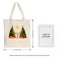 thumbnail image 3 of Stylish Canvas Tote Bag with Vibrant Orange and Pink Splash Design - Perfect for Shopping Travel and Parties, 3 of 4