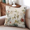 thumbnail image 4 of Flowers Pillow Covers Square Pillow Covers,Soft Pillow Cas Covers,linen Pillowcases Double-sided Printing for Sofa Couch Outdoor Decor,Decorative Set Of 2,16x16 Inches, 4 of 7