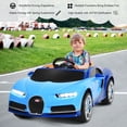 thumbnail image 4 of Costway 12V Licensed Bugatti Chiron Kids Ride On Car RC w/Storage Box&MP3 Navy, 4 of 10