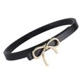 thumbnail image 2 of EliteGoogv Women Fashion Decorative Waist Belt Classic PU Leather Strap With Bow Buckle Versatile Accessory Matching For Dress Party Daily Casual Outfit,Black,One Size, 2 of 3