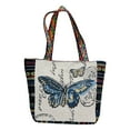 thumbnail image 3 of Bolso de hombro de lona para mujer jinwen Bolso de viaje de moda con cremallera informal mariposa, 3 of 8