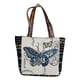 thumbnail image 3 of Bolso de hombro de lona para mujer jinwen Bolso de viaje de moda con cremallera informal mariposa, 3 of 8