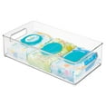 thumbnail image 4 of Plastic Portable Deep Storage Bin with Handles for Organizing Refrigerator, Freezer, Pantry, BPA-Free, Clear, 4 of 5