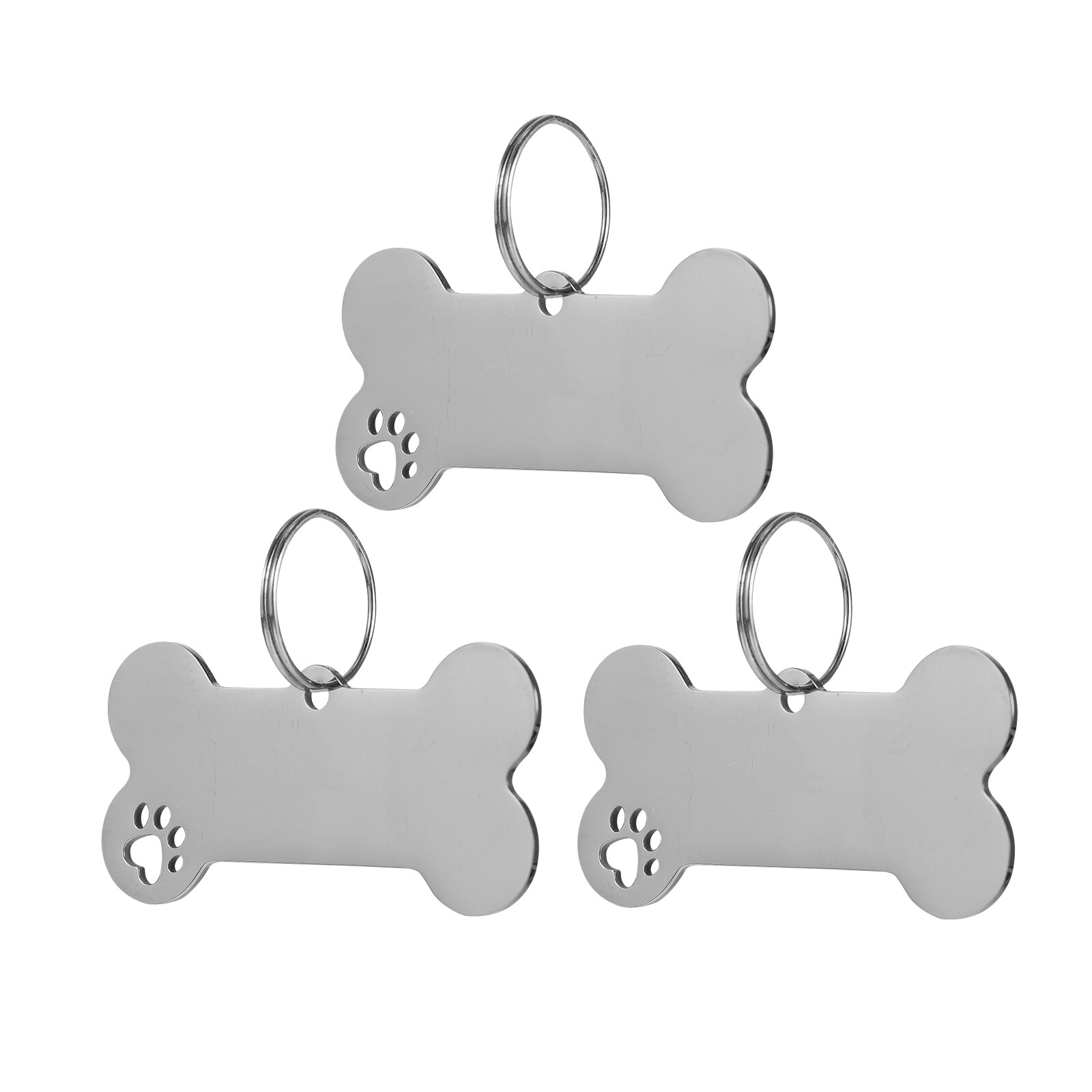 1 Set Puppy Dog Name Tags Antilost Engraved Pet Dog Collar Accessories