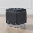 thumbnail image 4 of Jennifer Taylor Home Milly Accent Storage Cube Ottoman Steel Gray Velvet, 4 of 14