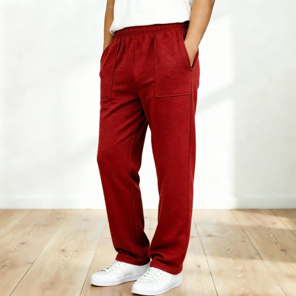 Shachafan Boy's Girls Baggy Sweatpants Straight Leg Open Bottom Casual Pants Elastic Waist Athletic Joggers Sweat Pants With Pockets with The Boys