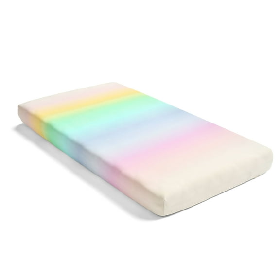 Hello Spud 100% Organic Cotton Jersey Ombre Organic Cotton Fitted Crib Sheet Multi Single 28x52x9