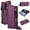 Deeppurple, variant on Crossbody Wallet Case for Samsung Galaxy Z Fold 4 RFID Blocking Card Slots, PU Leather Wristband Strap Zipper Pocket Phone Case with Stand Secure Ring Buckle for Samsung Galaxy Z Fold 4, Violet